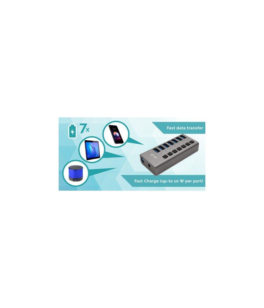 i-tec USB 3.0 Charging HUB 7port + Power Adapter 36 W - Imagen 4