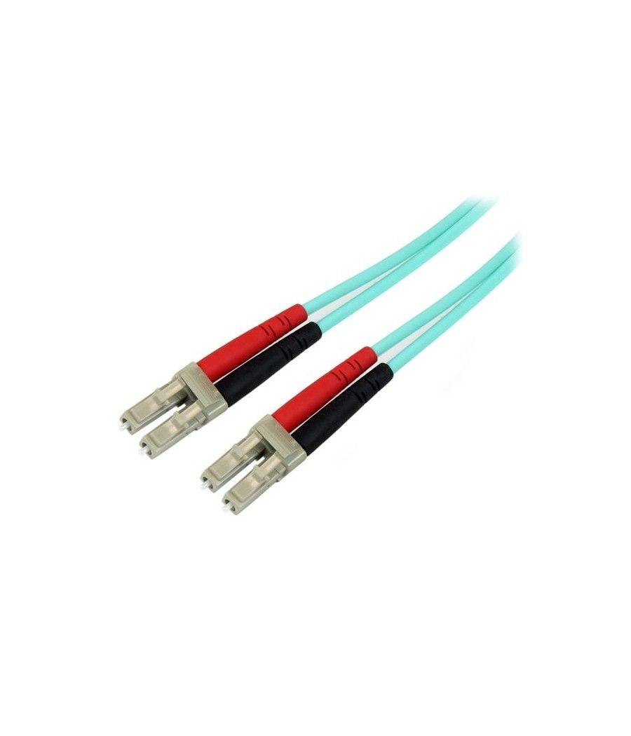 StarTech.com Cable de Fibra Óptica Patch de 10Gb Multimodo 50/125 Dúplex LSZH LC a LC de 1m - Aqua - Imagen 2