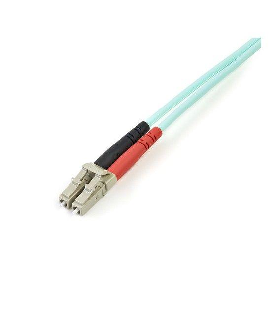 StarTech.com Cable de Fibra Óptica LC a LC de 2m Dúplex Multimodo 50/125 LSZH de 10Gb - Aqua - Imagen 3