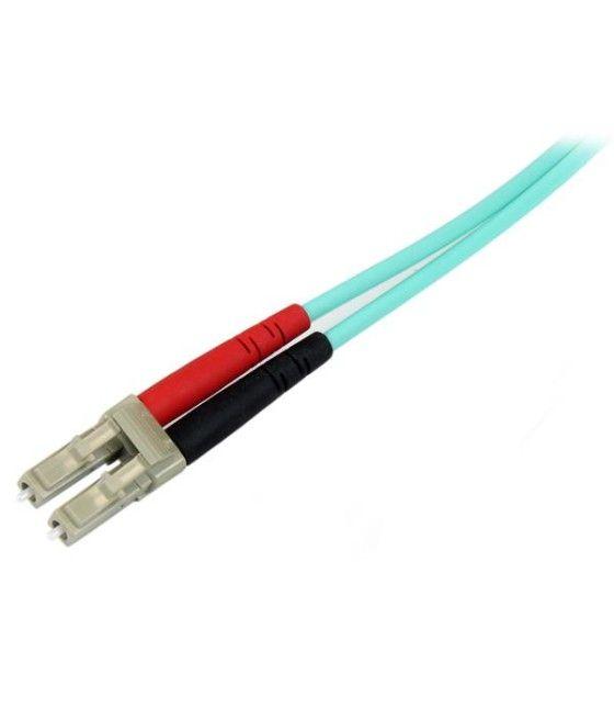 StarTech.com Cable de Fibra Óptica Patch de 10Gb Multimodo 50/125 Dúplex LSZH LC a LC de 5m – Aqua - Imagen 3