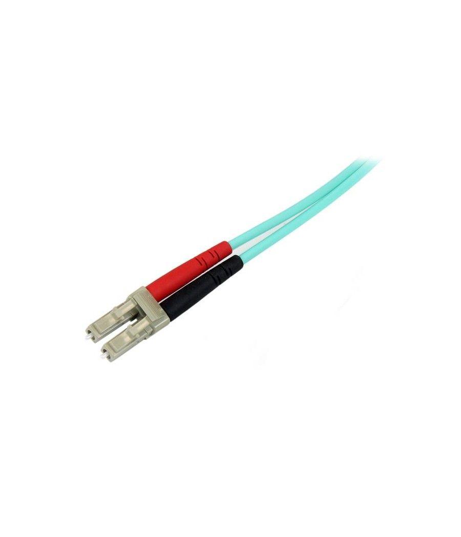 StarTech.com Cable de Fibra Óptica Patch de 10Gb Multimodo 50/125 Dúplex LSZH LC a LC de 5m – Aqua - Imagen 3