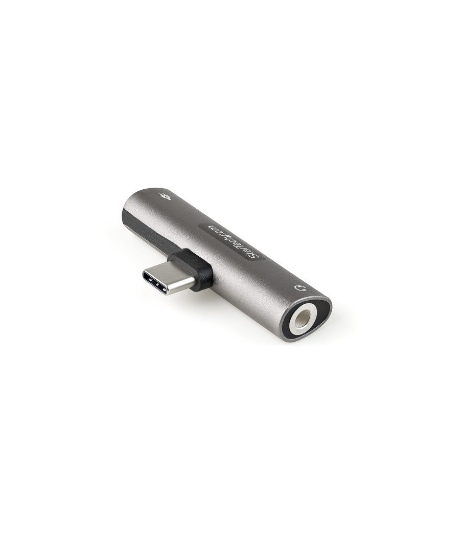StarTech.com Adaptador de Audio y Carga USB-C - Adaptador de Audio USB Tipo C con Salida TRRS de 3,5mm para Auriculares con Micr
