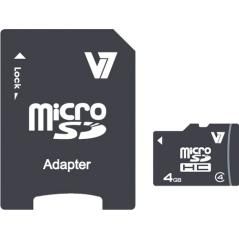 V7 Micro tarjeta de 4 GB SDHC Clase 4 + adaptador - Imagen 1