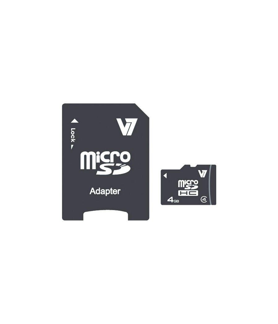 V7 Micro tarjeta de 4 GB SDHC Clase 4 + adaptador - Imagen 1