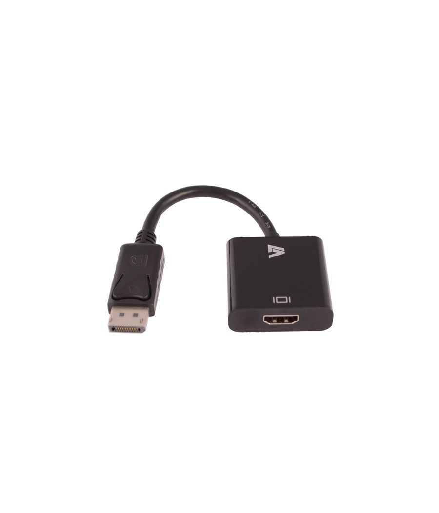 V7 Adattatore video nero da DisplayPort maschio a HDMI femmina - Imagen 1