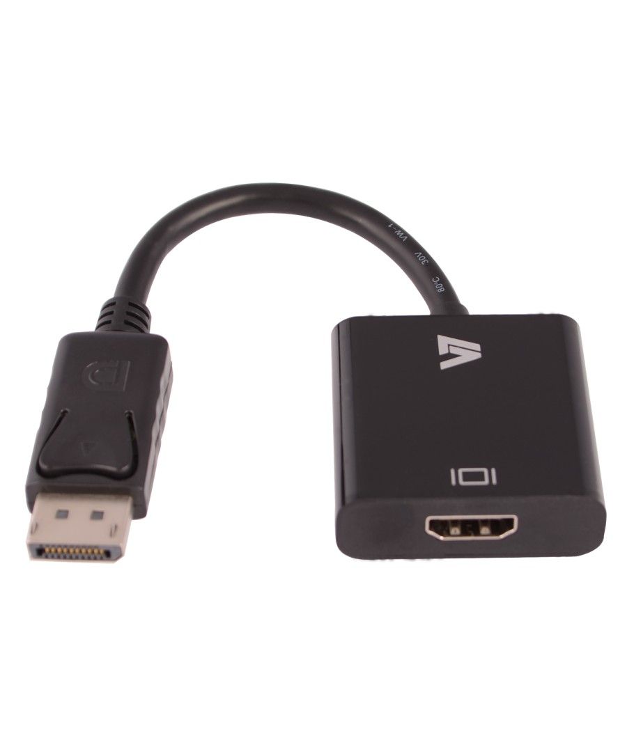 V7 Adattatore video nero da DisplayPort maschio a HDMI femmina - Imagen 2