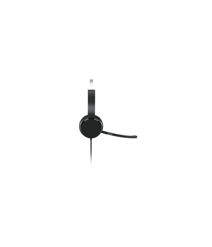 Lenovo 100 Mono Auriculares Alámbrico Diadema Oficina/Centro de llamadas USB tipo A Negro - Imagen 3