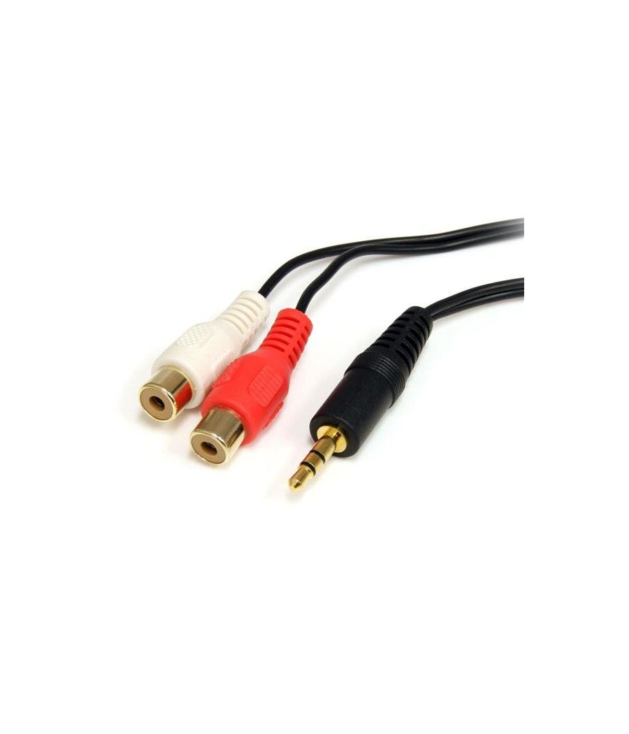 StarTech.com 6ft 3.5mm - 2x RCA cable de audio 1,8 m 3,5mm 2 x RCA Negro - Imagen 2