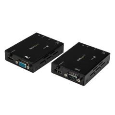 StarTech.com Extensor Alargador HDMI 4K por Cable Ethernet CAT5 con Extensión de Infrarrojos para Mando y Serie RS232 DB9 HDBase