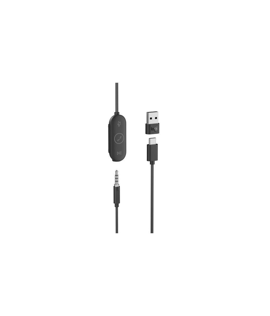 Logitech Logi Zone Wired Earbuds Auriculares Alámbrico Dentro de oído Oficina/Centro de llamadas USB Tipo C Grafito - Imagen 7