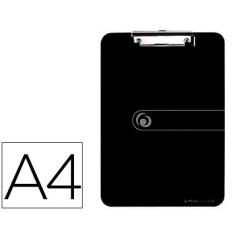 Portanotas herlitz con pinza din a4 poliestireno 2,5 mm negro - Imagen 1