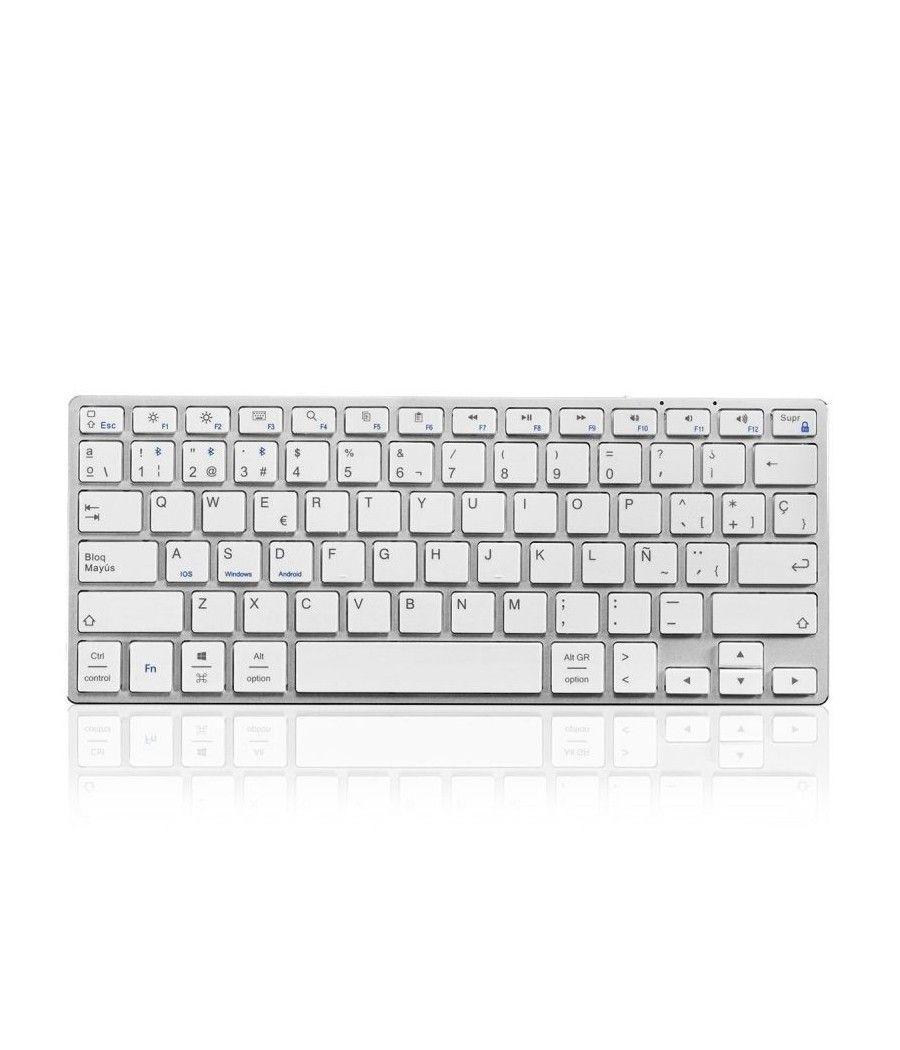 Teclado compacto inalámbrico por bluetooth subblim advance compact/ plata - Imagen 1