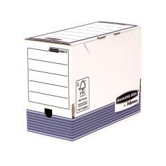 Caja archivo definitivo fellowes a4 cartón reciclado 100% lomo 150 mm montaje automático color azul - Imagen 2