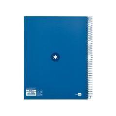 Cuaderno espiral liderpapel a4 micro antartik tapa forrada120h 100 gr cuadro 5mm 5 banda4 taladros color azul marino - Imagen 3