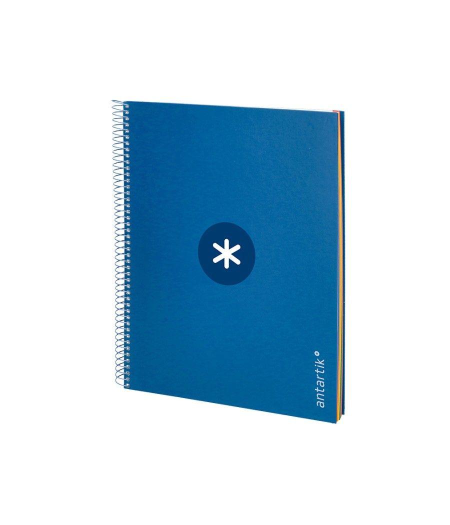 Cuaderno espiral liderpapel a4 micro antartik tapa forrada120h 100 gr cuadro 5mm 5 banda4 taladros color azul marino - Imagen 4