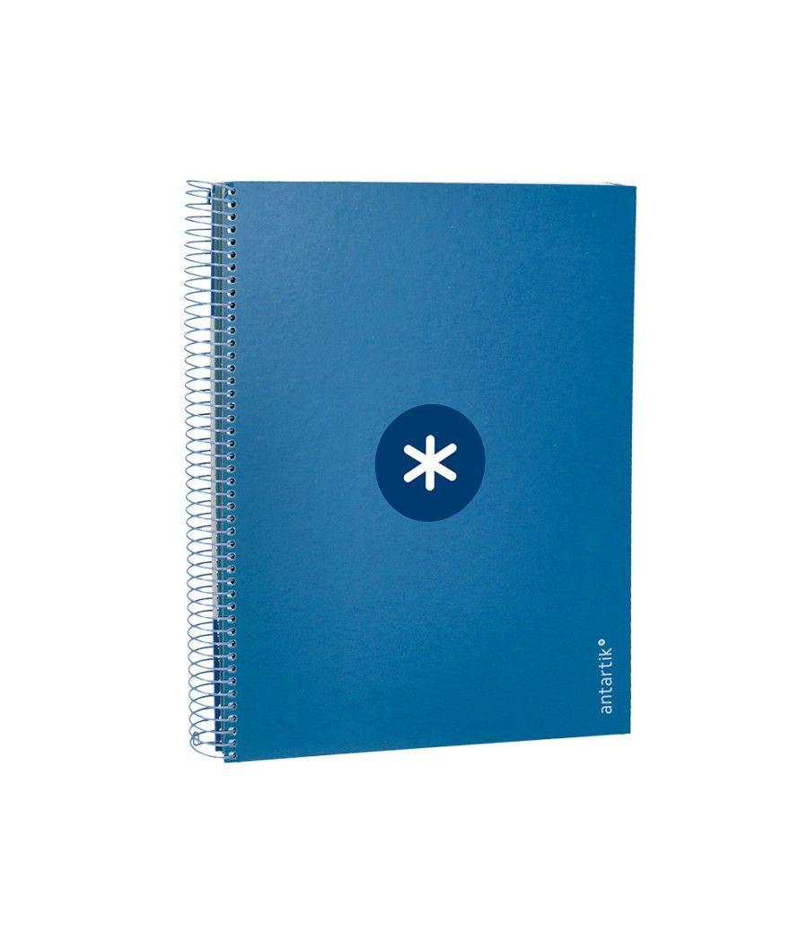 Cuaderno espiral liderpapel a4 micro antartik tapa forrada120h 100 gr cuadro 5mm 5 banda4 taladros color azul marino - Imagen 5