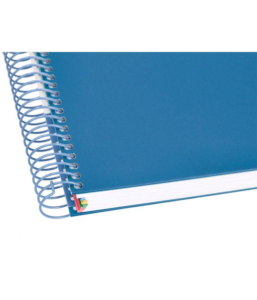 Cuaderno espiral liderpapel a4 micro antartik tapa forrada120h 100 gr cuadro 5mm 5 banda4 taladros color azul marino - Imagen 8