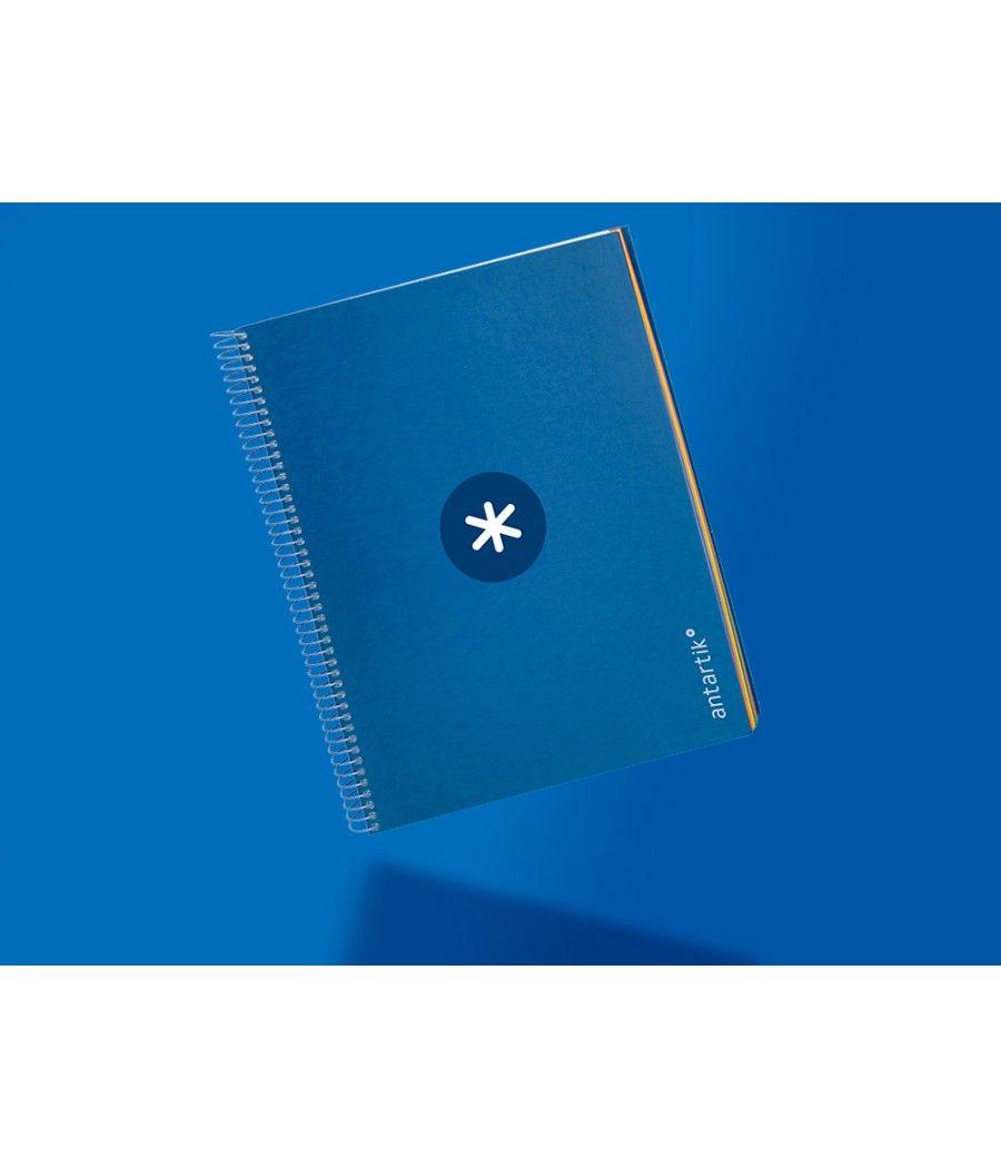 Cuaderno espiral liderpapel a4 micro antartik tapa forrada120h 100 gr cuadro 5mm 5 banda4 taladros color azul marino - Imagen 9