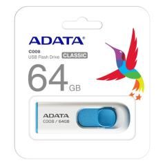 ADATA Lapiz Usb C008 64GB USB 2.0 Blanco/Azul - Imagen 1