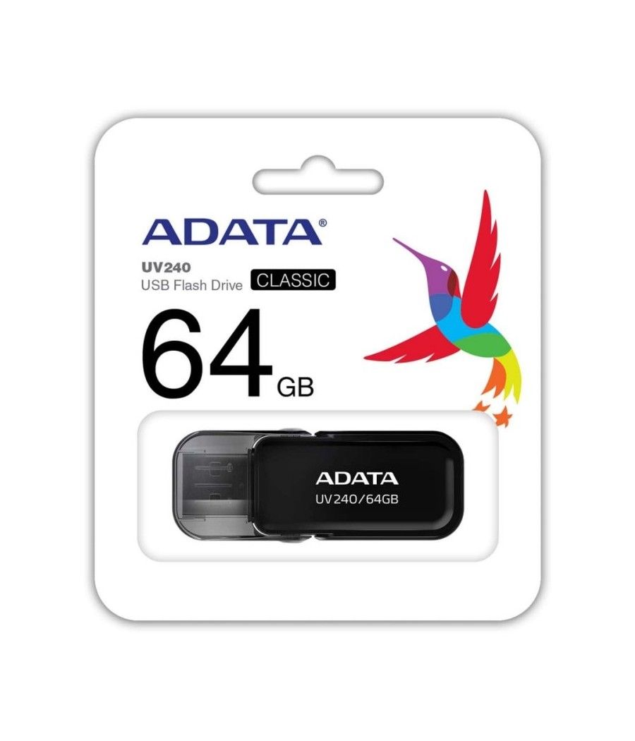 ADATA Lapiz Usb UV240 64GB USB 2.0 Negro - Imagen 1