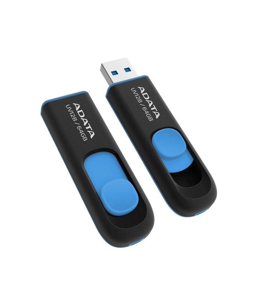 ADATA Lapiz Usb AUV128 64GB USB 3.0 Negro/Azul - Imagen 2