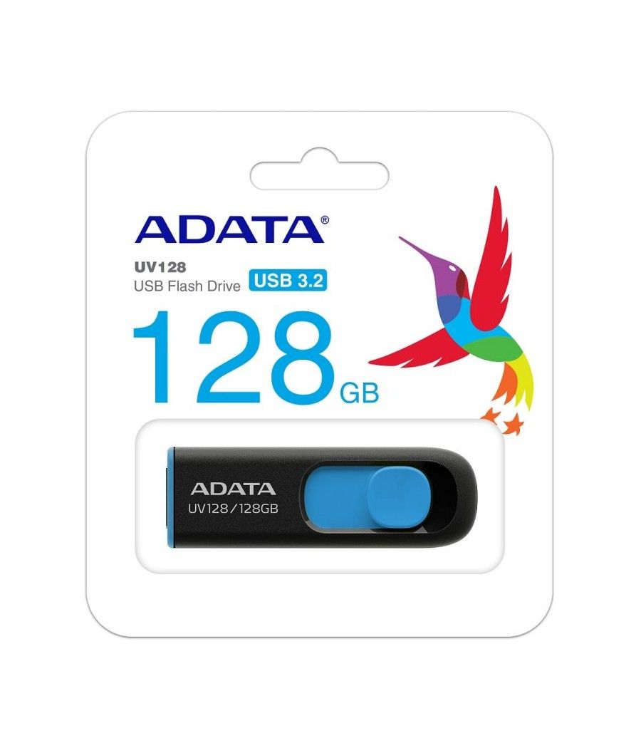 ADATA Lapiz Usb AUV128 128GB USB 3.0 Negro/Azul - Imagen 3