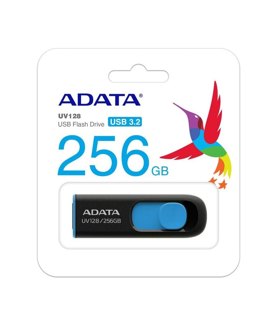 ADATA Lapiz Usb AUV128 256GB USB 3.0 Negro/Azul - Imagen 3