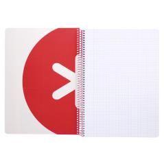 Cuaderno espiral liderpapel a4 micro antartik tapa dura 80h 100gr cuadro 5mm sin banda4 taladros color frambuesa - Imagen 7