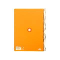 Cuaderno espiral liderpapel a4 micro antartik tapa dura 80h 100gr cuadro 5mm sin banda4 taladros color mostaza - Imagen 3