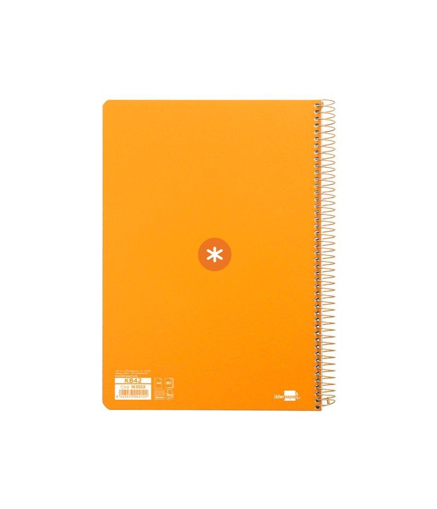 Cuaderno espiral liderpapel a4 micro antartik tapa dura 80h 100gr cuadro 5mm sin banda4 taladros color mostaza - Imagen 3