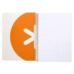 Cuaderno espiral liderpapel a4 micro antartik tapa dura 80h 100gr cuadro 5mm sin banda4 taladros color mostaza - Imagen 7