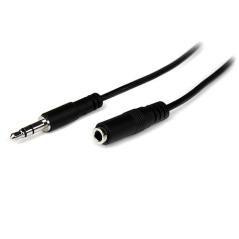 StarTech.com Cable de 2m de Extensión Alargador de Auriculares Mini-Jack 3,5mm Estéreo Macho a Hembra - Delgado - Imagen 1