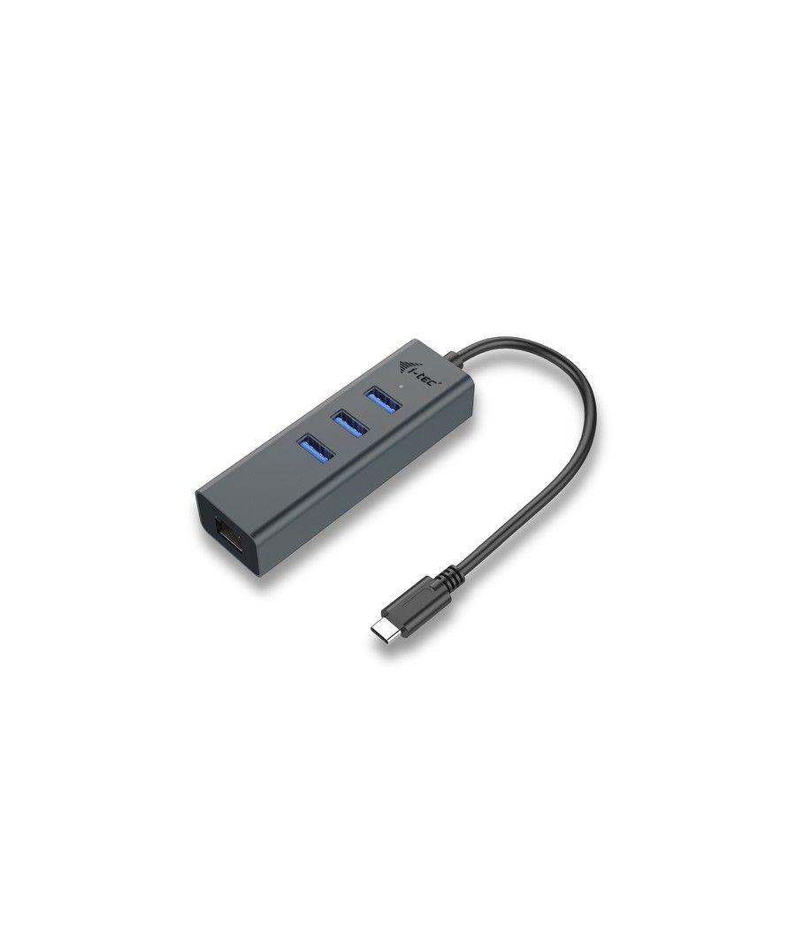 i-tec Metal USB-C HUB 3 Port + Gigabit Ethernet Adapter - Imagen 1