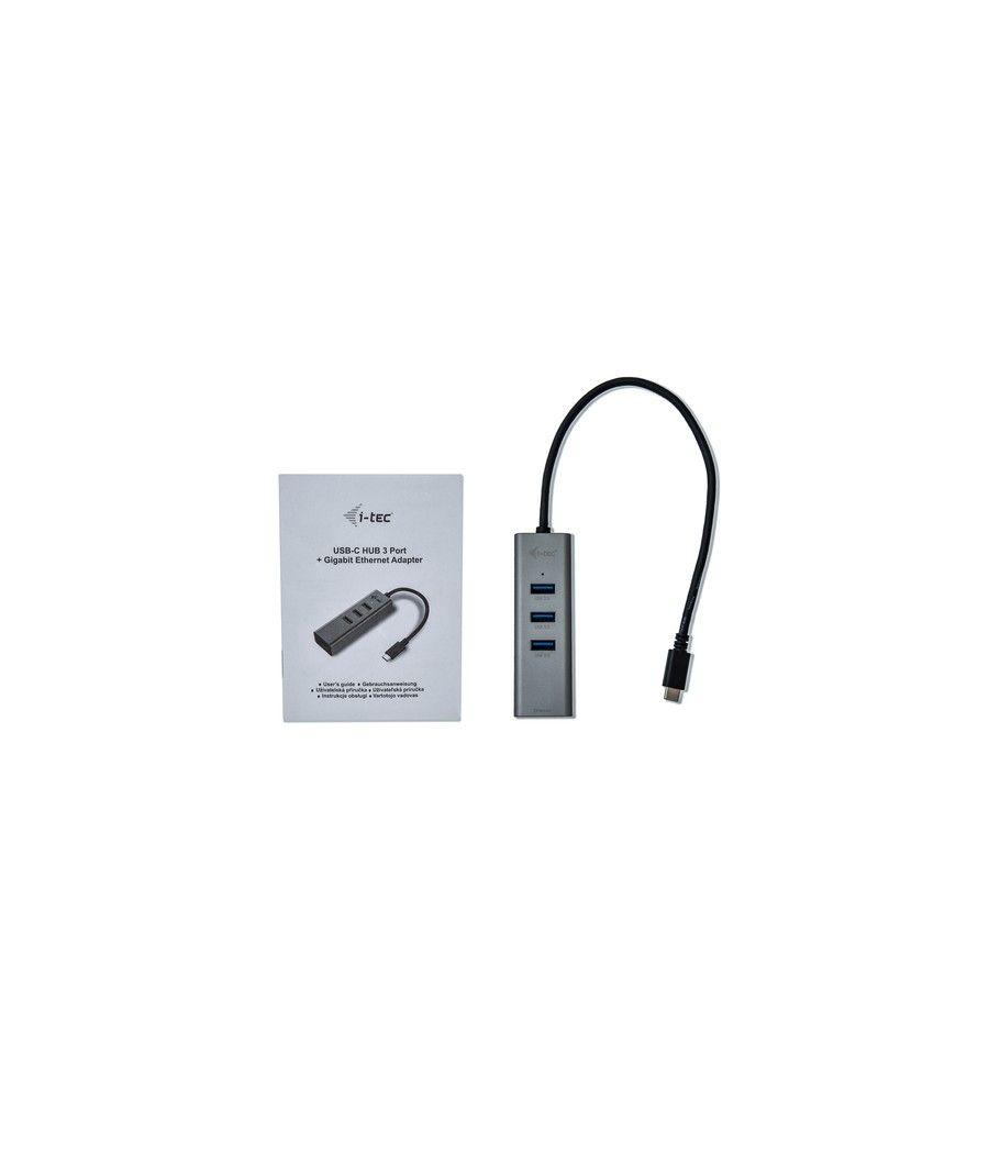 i-tec Metal USB-C HUB 3 Port + Gigabit Ethernet Adapter - Imagen 4