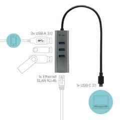i-tec Metal USB-C HUB 3 Port + Gigabit Ethernet Adapter - Imagen 7