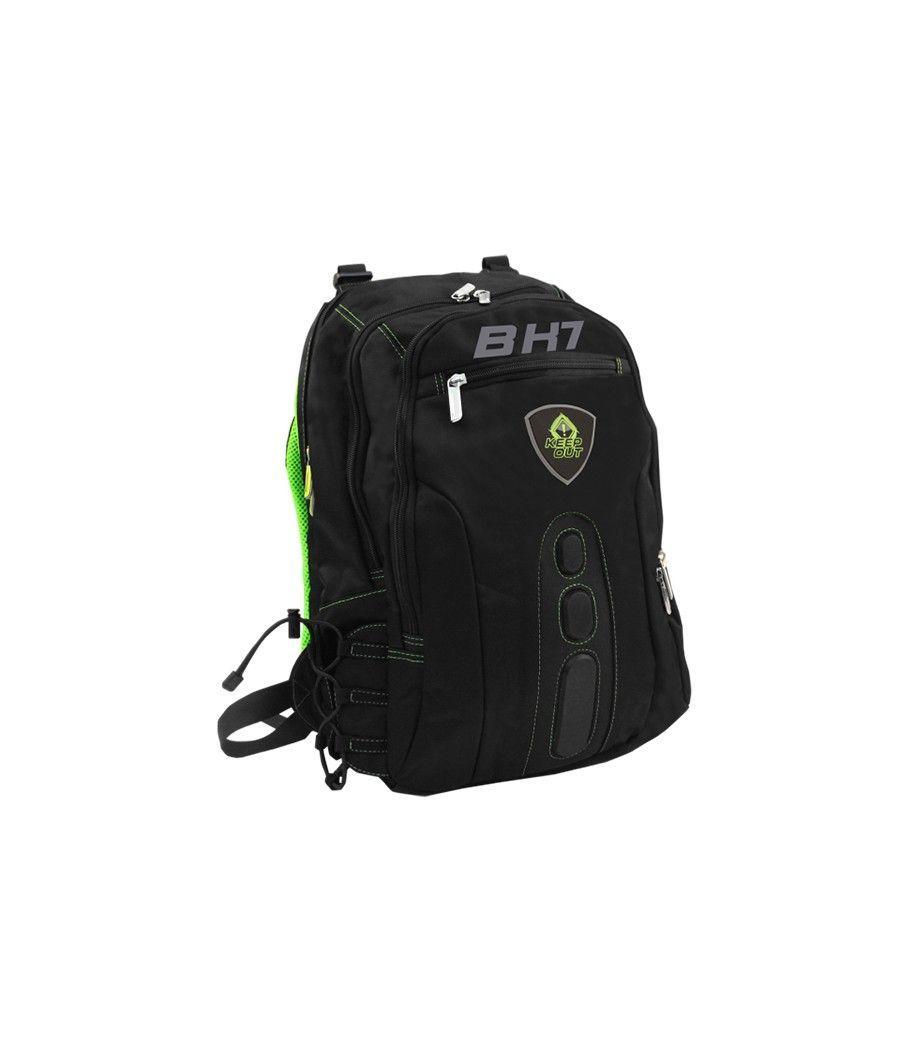 Mochila Gaming Bk7g 15.6'' Verde Keepout - Imagen 1