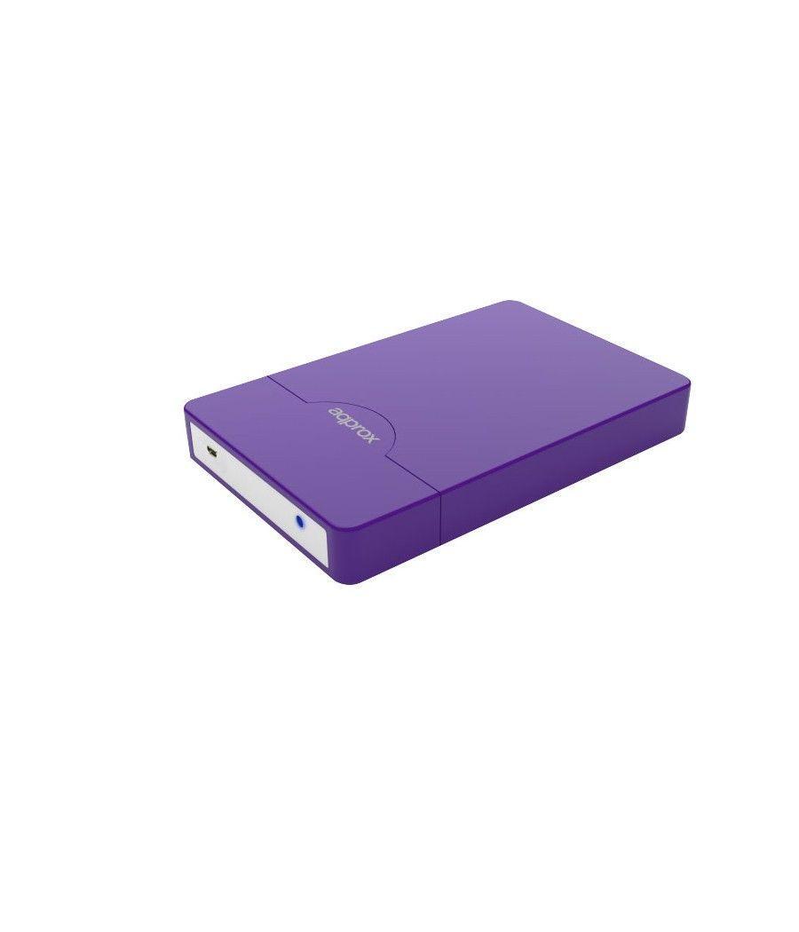 Caja Externa Usb 2.5'' Sata Screwless Morado Approx - Imagen 1