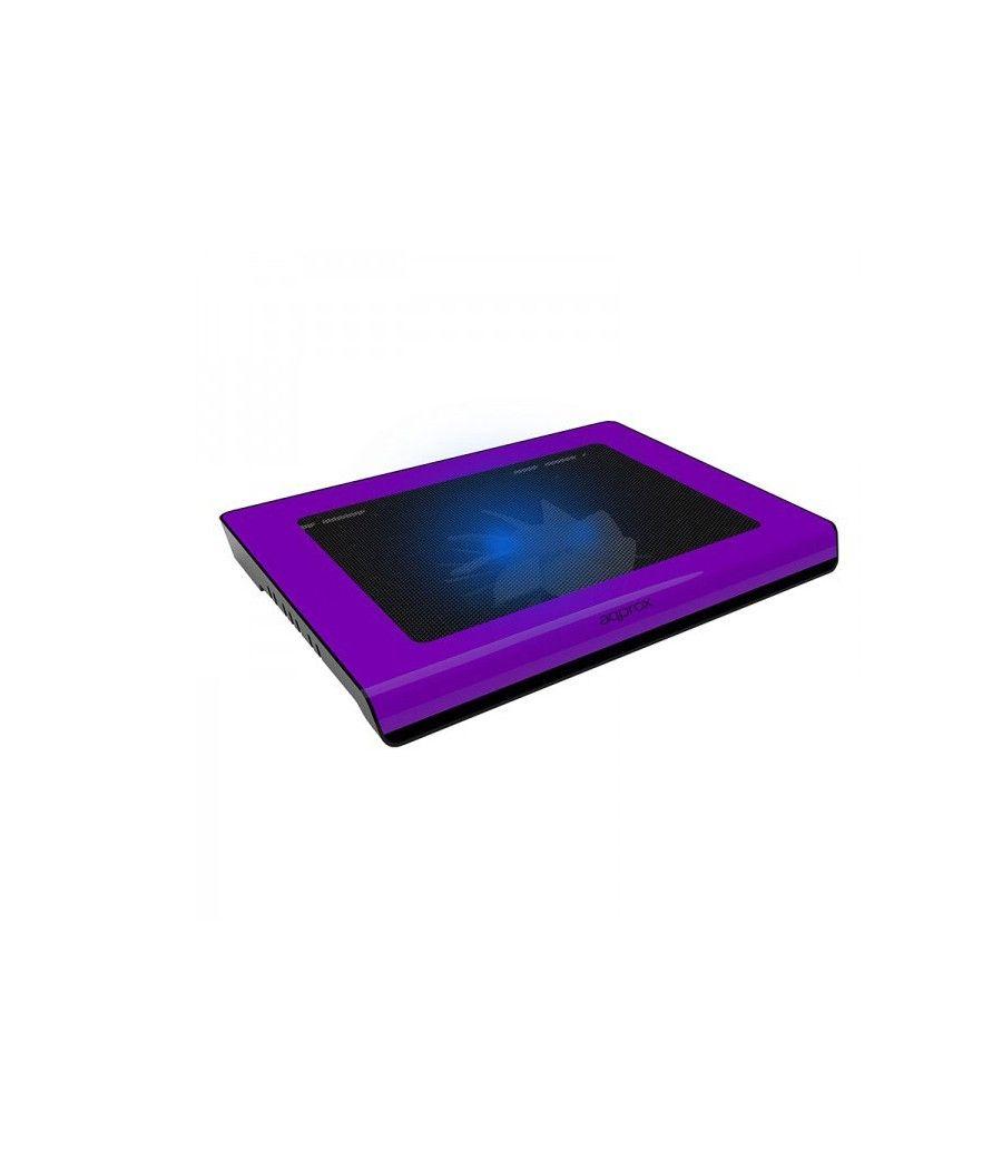 Laptop Cooler Pad 15.6'' 2 Leds Morado Approx - Imagen 1