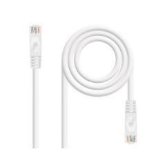 Cable De Red Latiguillo Rj45 Utp Cat6a Awg24 0.5 M Blanco Nanocable - Imagen 1