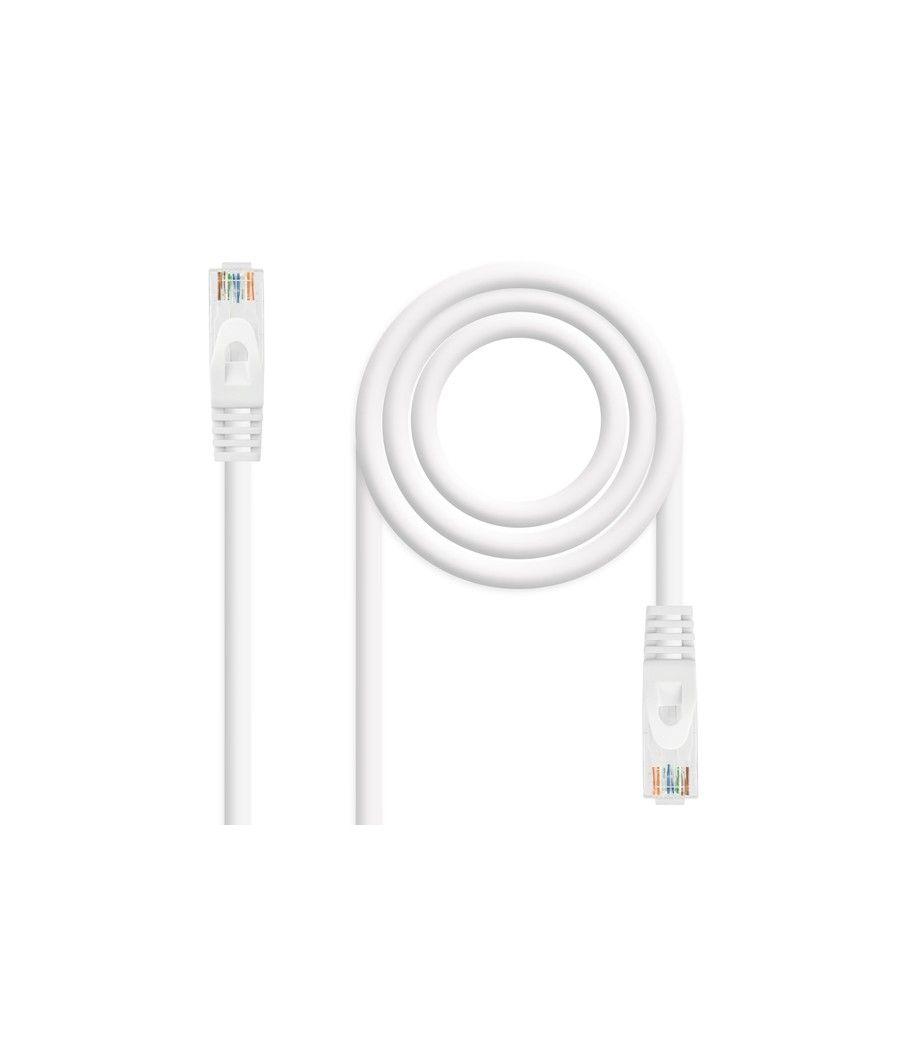 Cable De Red Latiguillo Rj45 Utp Cat6a Awg24 0.5 M Blanco Nanocable - Imagen 1