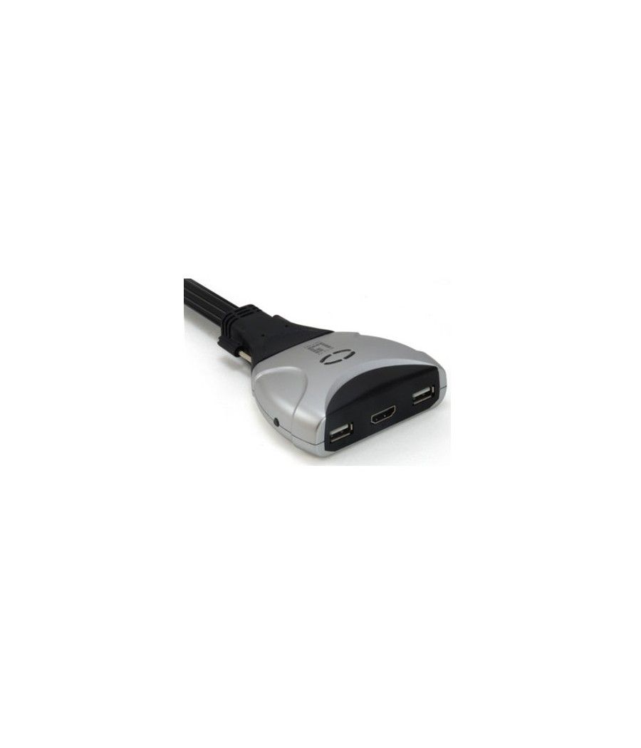 CONMUTADOR AUTOMATICO LEVEL ONE V/T/M 1a2 CPUs HDMI USB CON AUDIO CABLES INCLUIDOS - Imagen 1