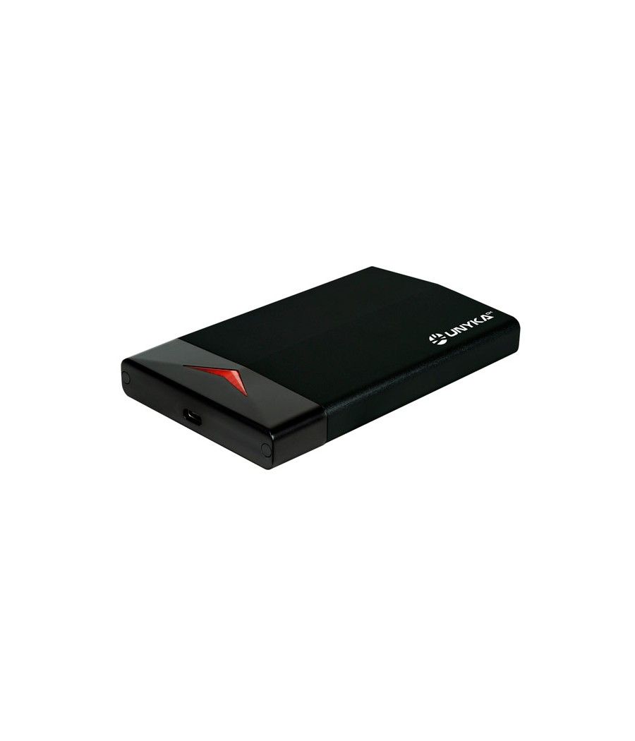 CAJA EXTERNA HD TYPE-C UNYKA UK 25303 PARA DISCO SATA 2.5 (9.5mm) CONECTOR USB 3.0 TYPE-C COLOR NEGRO - Imagen 1