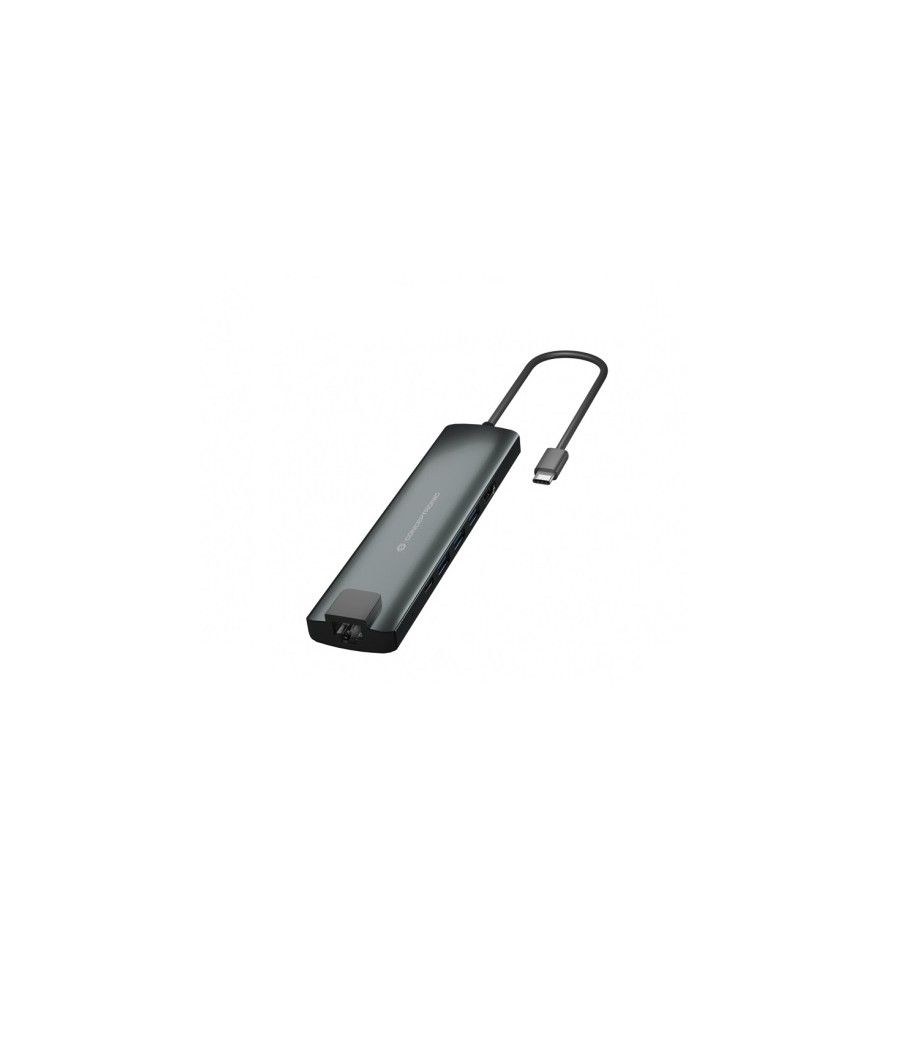 ADAPTADOR USB-C 9EN1 CONCEPTRONIC DONN06 HDMI USB-C PD USB 3.0 SD MICROSD RJ45 - Imagen 1