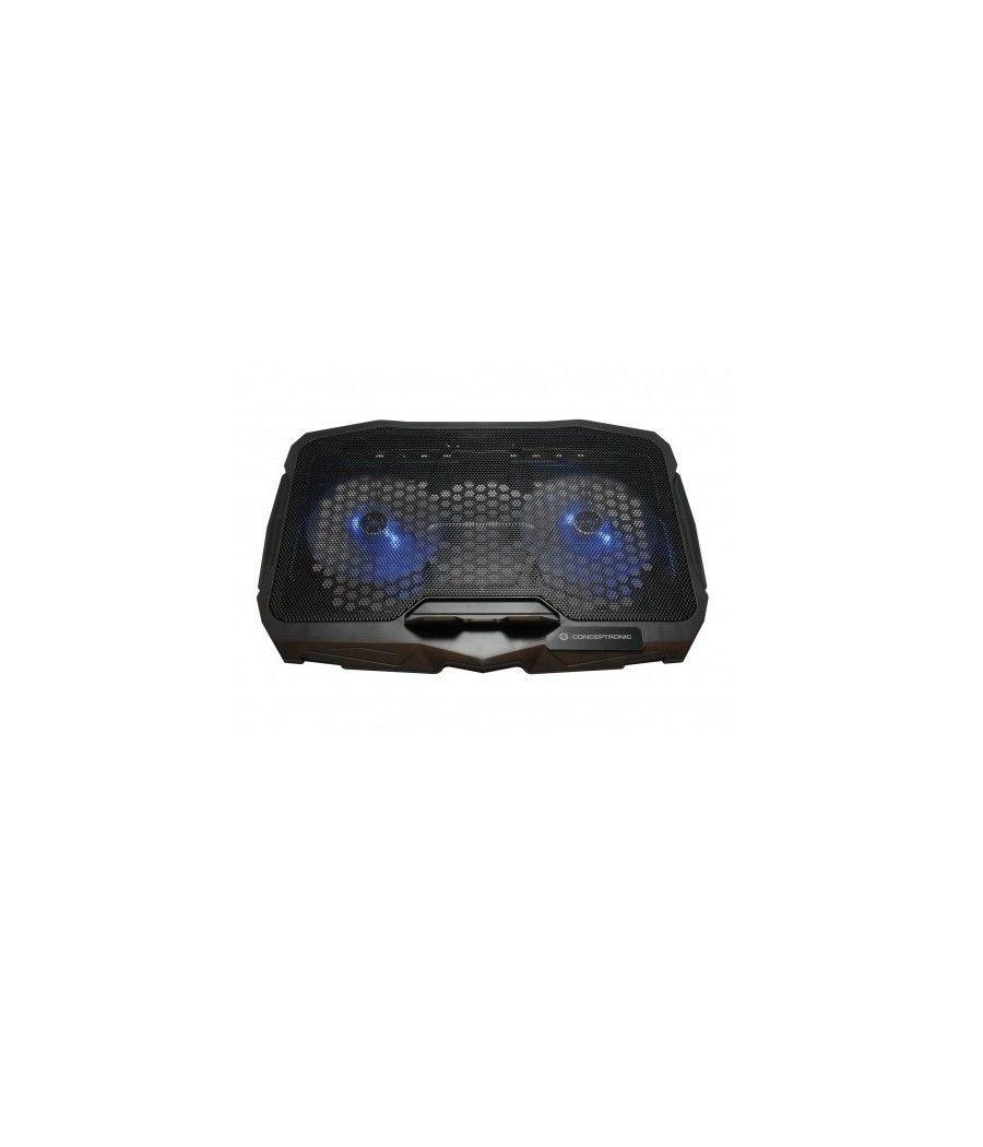 BASE REFRIGERACION PARA PORTATILES CONCEPTRONIC 2 VENTILADORES 125MM HASTA 17 - Imagen 1