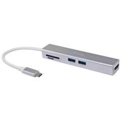 ADAPTADOR USB-C 5EN1 EQUIP HDMI 3 PUERTOS USB 3.0 LECTOR DE TARJETAS - Imagen 1