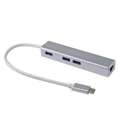 ADAPTADOR USB-C EQUIP HUB USB 3.0 3 PUERTOS GIGABIT ETHERNET - Imagen 1