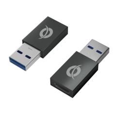 KIT ADAPTADORES 2 UNIDADES USB 3.0 CONCEPTRONICO TIPO A MACHO A USB-C HEMBRA - Imagen 1