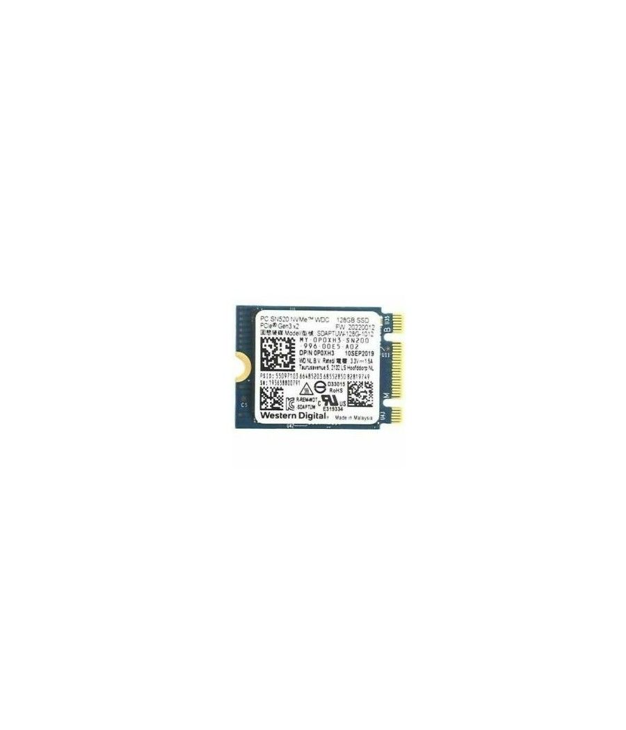 DISCO DURO M.2 128GB WESTERN DIGITAL SN520 NVMe PCIe 3.0 NVMe OEM (procedente de ampliacion de portatiles nuevos) - Imagen 1