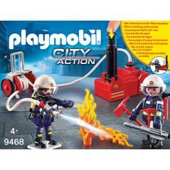 Playmobil ciudad accion - bomberos con bomba de agua - Imagen 4