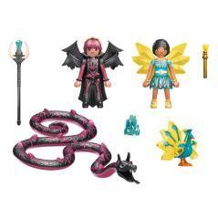 Playmobil fantasia crystal fairy y bat fairy con animales del alma - Imagen 1